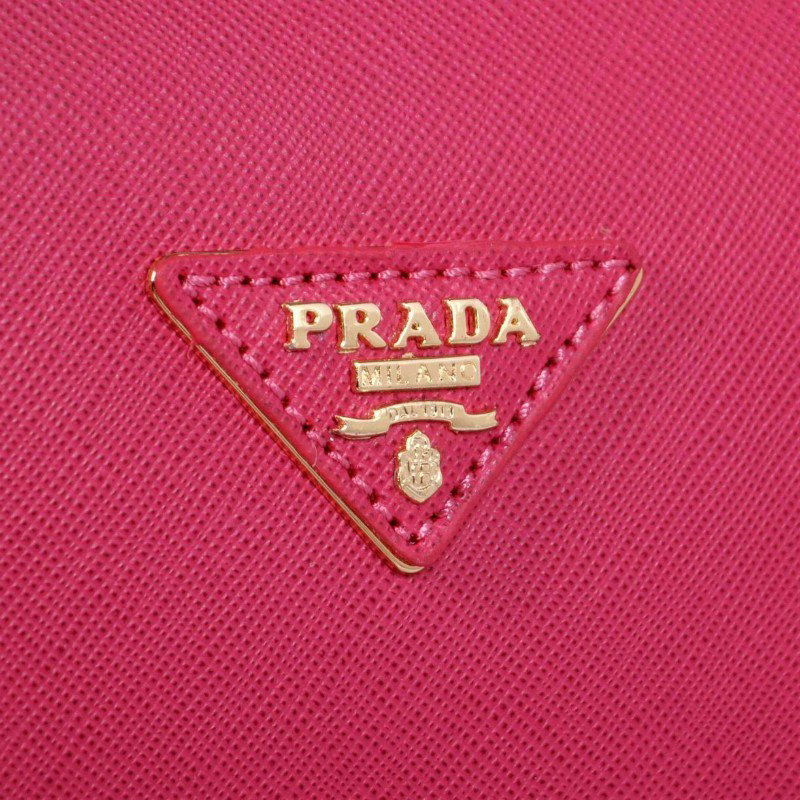 2014 Prada Saffiano Leather 32cm Two Handle Bag BL0823 rosered for sale